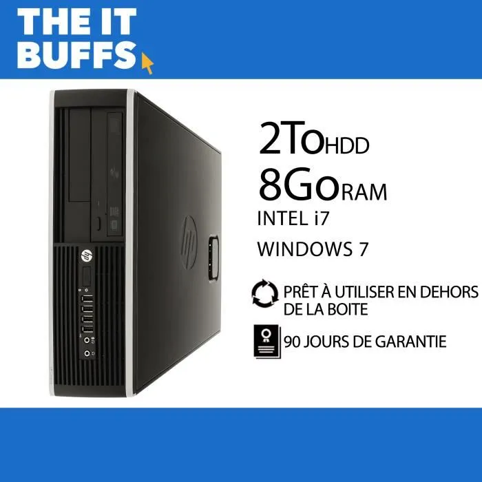 HP Elite 8200 I7 8Go RAM 2To HDD Windows 7 Ordinateur de bureau Reconditionné - 399,00 € HP Elite 8200 I7 8Go RAM 2To HDD Windows 7 Ordinateur de bureau Reconditionné Hewlett-Packard reconditionné disponible sur Cdiscount Seconde Vie