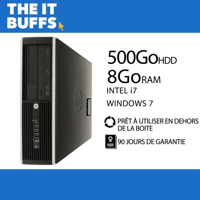 HP Elite 8200 I7 8Go RAM 500Go HDD Windows 7 Ordinateur de bureau Reconditionné - 349,00 € HP Elite 8200 I7 8Go RAM 500Go HDD Windows 7 Ordinateur de bureau Reconditionné Hewlett-Packard reconditionné disponible sur Cdiscount Seconde Vie | Dero