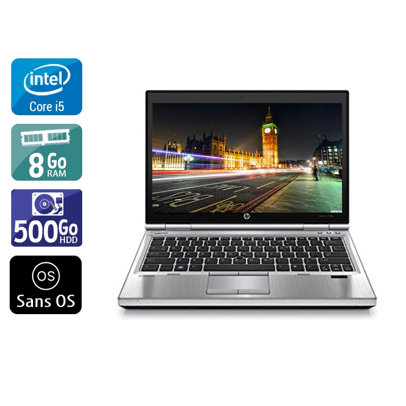 HP EliteBook 2570p 12,5'' i5 - 8Go RAM 500Go HDD Sans OS  Bon étatOccasion certifiée reconditionnée Bon état reconditionné disponible sur Kiatoo
