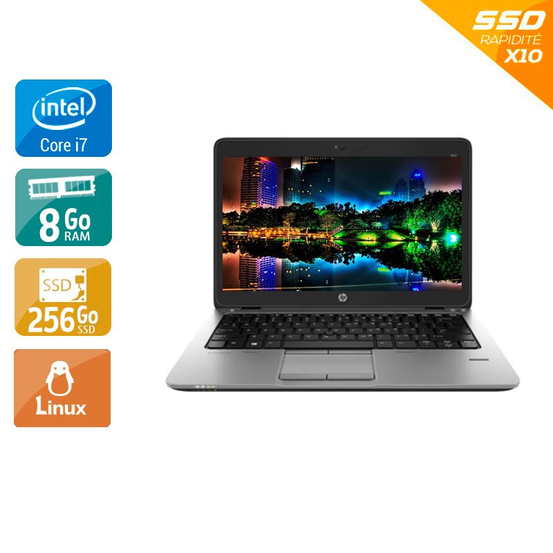 HP EliteBook 820 G1 12,5'' i7 - 8Go RAM 256Go SSD Linux  État correctOccasion certifiée reconditionnée Bon état reconditionné disponible sur Kiatoo