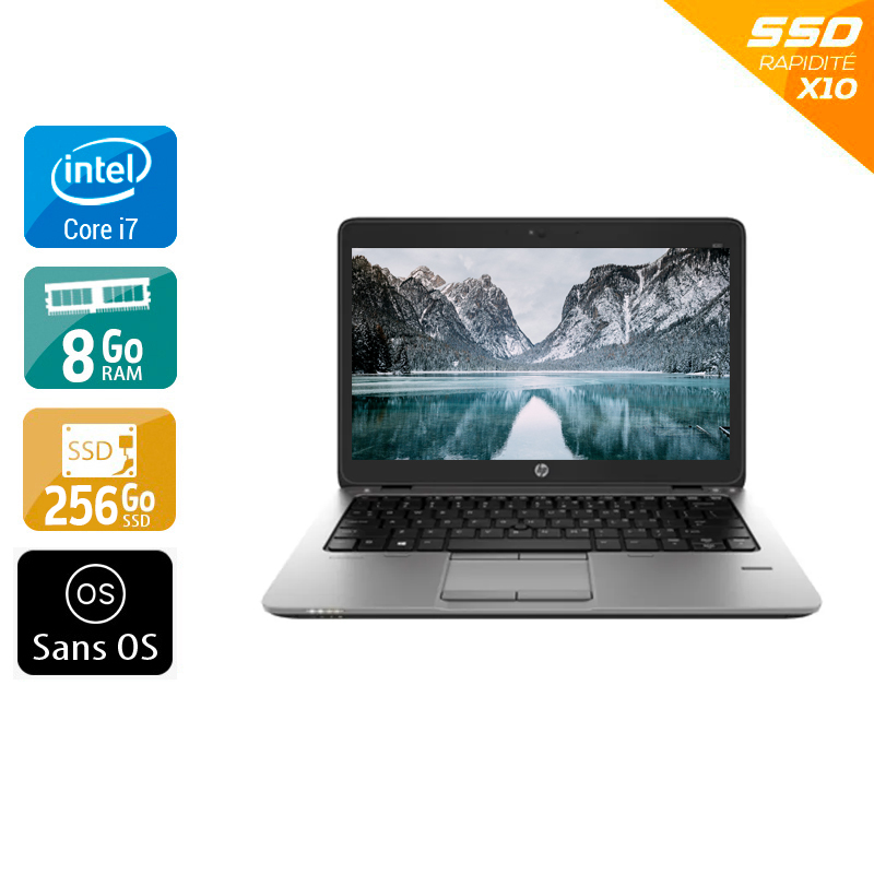 HP EliteBook 820 G1 12,5'' i7 - 8Go RAM 256Go SSD Sans OS - Etat du Produit : État correct  État correctOccasion certifiée reconditionnée Bon état reconditionné disponible sur Kiatoo