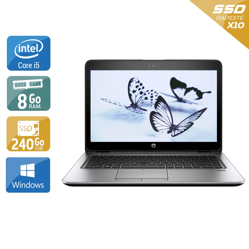 HP EliteBook 840 G3 14'' i5 - 8Go RAM 240Go SSD Windows 10 Bon étatOccasion certifiée reconditionnée Bon état reconditionné disponible sur Kiatoo