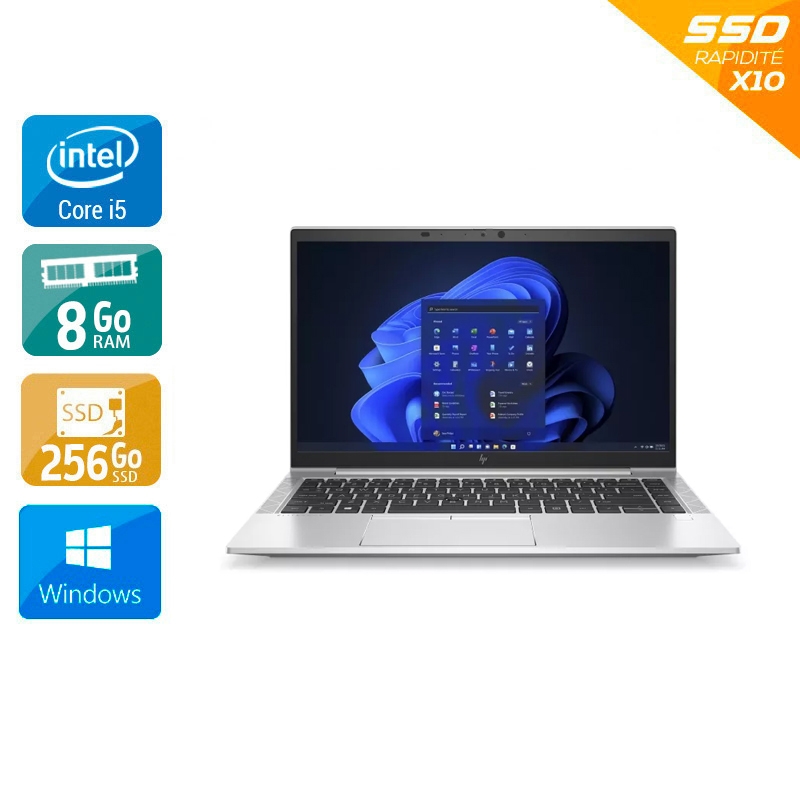 HP EliteBook 840 G7 14'' i5 Gen 10 - 8Go RAM 256Go SSD Windows 11 Bon étatOccasion certifiée reconditionnée Bon état reconditionné disponible sur Kiatoo