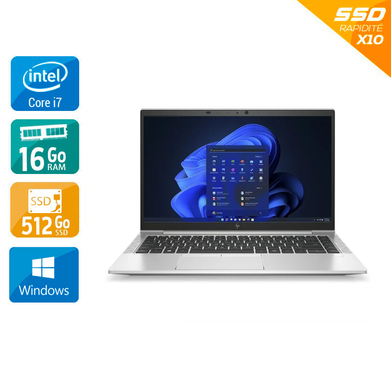 HP EliteBook 840 G7 14'' i7 Gen 10 - 16Go RAM 512Go SSD Windows 11 Bon étatOccasion certifiée reconditionnée Bon état reconditionné disponible sur Kiatoo | Dero