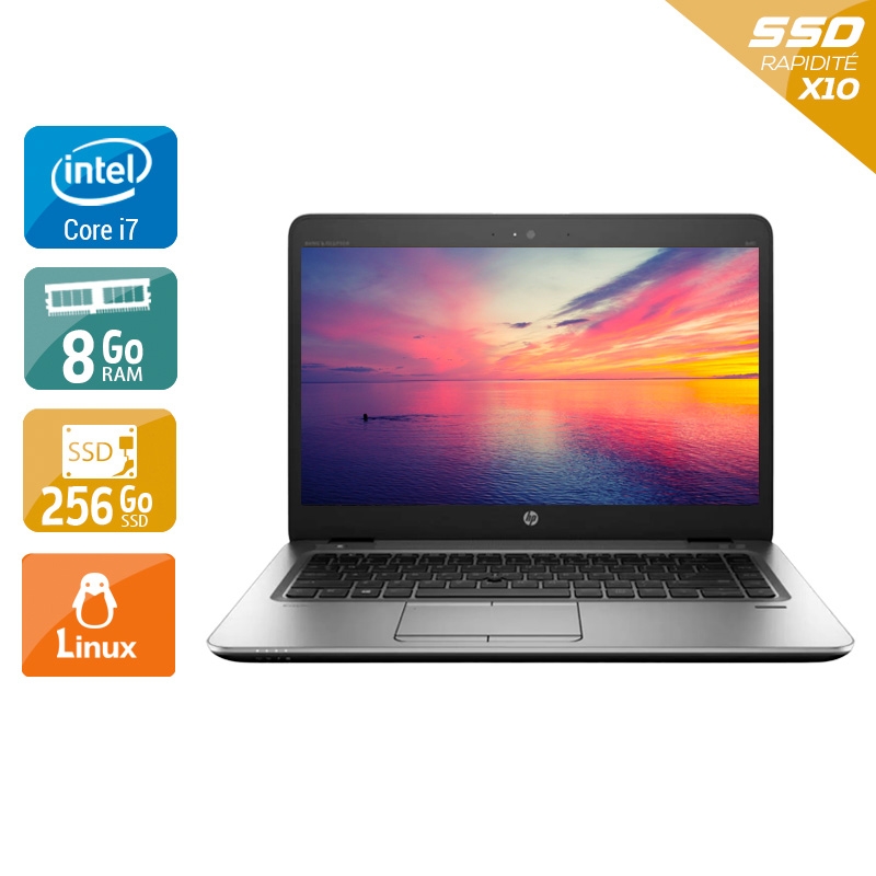 HP EliteBook 840r G4 14'' i5 Gen 7 - 8Go RAM 256Go SSD Linux État correctOccasion certifiée reconditionnée Bon état reconditionné disponible sur Kiatoo