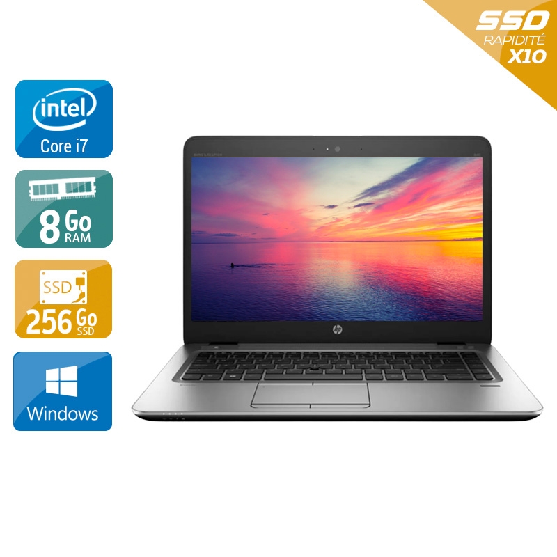 HP EliteBook 840r G4 14'' i5 Gen 7  - 8Go RAM 256Go SSD Windows 10 - Etat du Produit : État correct  État correctOccasion certifiée reconditionnée Bon état reconditionné disponible sur Kiatoo
