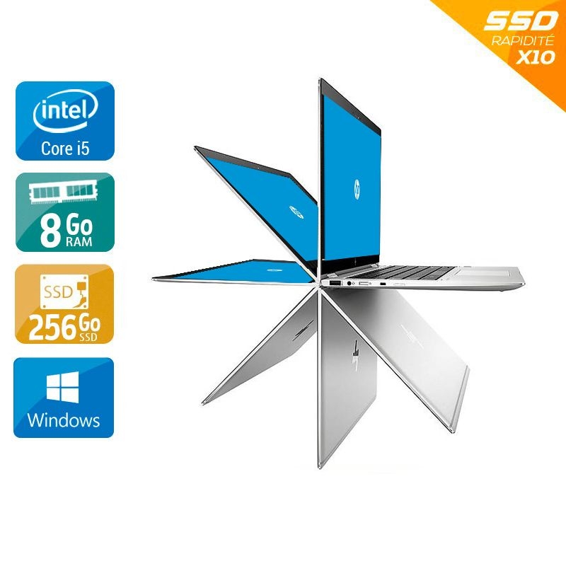 HP EliteBook X360 1030 G2 13,3'' i5 Gen 7 8Go RAM 256Go SSD Windows 10 - Etat du Produit : État correct État correctOccasion certifiée reconditionnée Bon état reconditionné disponible sur Kiatoo