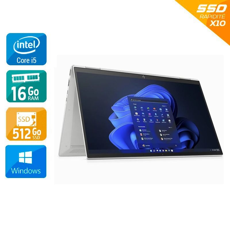 HP EliteBook X360 1030 G7 13'' i5 Gen 10 - 16Go RAM 512Go SSD Windows 11 État correctOccasion certifiée reconditionnée Bon état reconditionné disponible sur Kiatoo