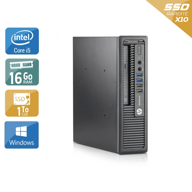HP EliteDesk 800 G1 USDT i5 - 16Go RAM 1To SSD Windows 10 Très bon étatOccasion certifiée reconditionnée Bon état - 349,17 € HP EliteDesk 800 G1 USDT i5 - 16Go RAM 1To SSD Windows 10 Très bon étatOccasion certifiée reconditionnée Bon état reconditionné disponible sur Kiatoo