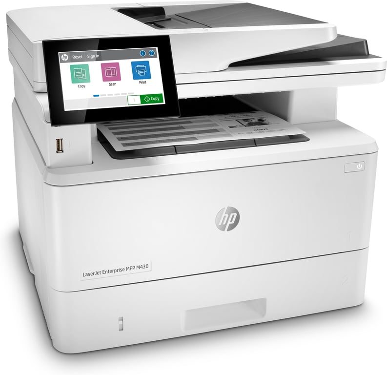HP LaserJet Enterprise Imprimante multifonction M430f, Noir et blanc - Excellent état Parfait état Hewlett-Packard reconditionné photo 2 | Dero