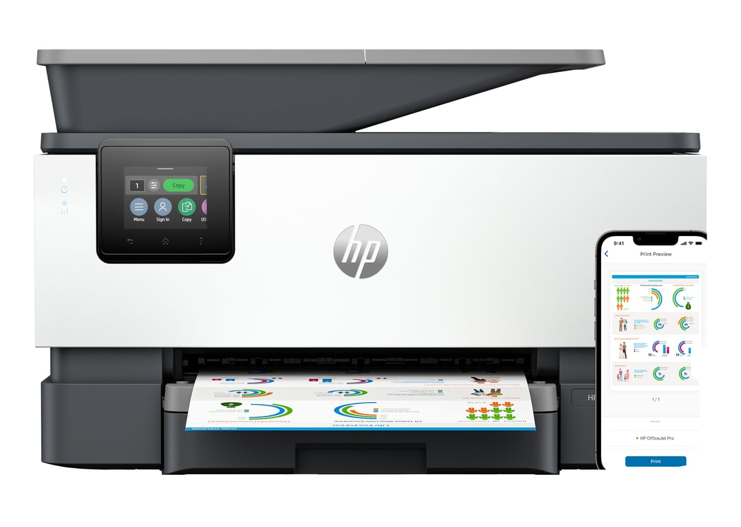 HP OfficeJet Pro 9120b Sans fil All-in-One Couleur Imprimante, Impression recto-verso; copieur, scanner - Excellent état Parfait état - 126,64 € HP OfficeJet Pro 9120b Sans fil All-in-One Couleur Imprimante, Impression recto-verso; copieur, scanner - Excellent état Parfait état Hewlett-Packard reconditionné disponible sur Pixmania
