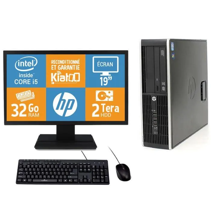 HP - Ordinateur de bureau ELITE 8100 - Intel Core i5 - RAM 32Go - Stockage 2To - 19 TFT - Windows 7 - Reconditionné Reconditionné - 639,00 € HP - Ordinateur de bureau ELITE 8100 - Intel Core i5 - RAM 32Go - Stockage 2To - 19 TFT - Windows 7 - Reconditionné Reconditionné Hewlett-Packard reconditionné disponible sur Cdiscount Seconde Vie