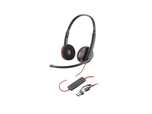 HP Poly Blackwire 3220 - Blackwire 3200 Series - micro-casque - sur-oreille - filaire - USB-C - noir - Certifié Skype, certifié Cisco Jabber, Certifié Avaya, certifié UC État correct N/A reconditionné disponible sur Fnac
