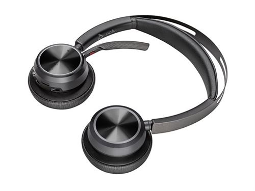 HP Poly Voyager Focus 2 - Micro-casque - sur-oreille - Bluetooth - sans fil - Suppresseur de bruit actif - USB-C via un adaptateur Bluetooth - noir - certifié Zoom État correct N/A reconditionné disponible sur Fnac