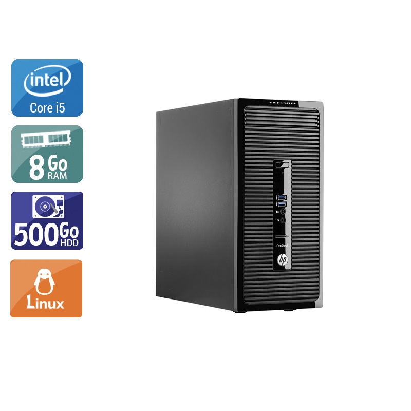 HP ProDesk 490 G2 Tower i5 - 8Go RAM 500Go HDD Linux État correctOccasion certifiée reconditionnée État correct reconditionné disponible sur Kiatoo | Dero