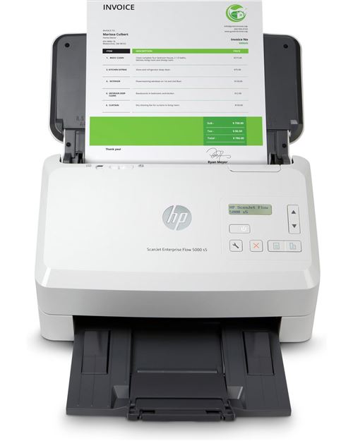 HP ScanJet Enterprise Flow 5000 s5 - Scanner de documents - CMOS / CIS - Recto-verso - 216 x 3100 mm - 600 dpi x 600 dpi - jusqu'à 65 ppm (mono) / jusqu'à 65 ppm (couleur) - Chargeur automatique de documents (80 feuilles) - jusqu'à 7500 pages par jour État correct N/A reconditionné disponible sur Fnac