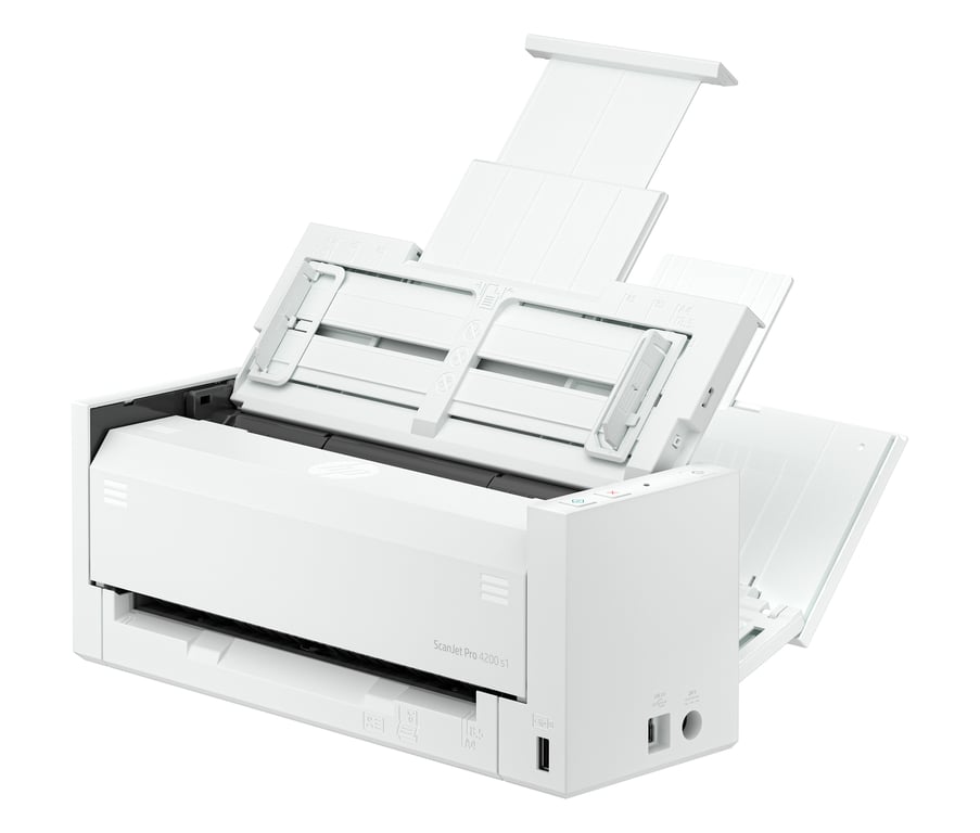 Voir photo 2 de HP ScanJet Pro 4200 s1 Scanner à défilement A4 et passeport / carte d'identité, jusqu'à 40ppm/80ipm, 600x 600 DPI - Excellent état | Dero HP ScanJet Pro 4200 s1 Scanner à défilement A4 et passeport / carte d'identité, jusqu'à 40ppm/80ipm, 600x 600 DPI - Excellent état Parfait état Hewlett-Packard reconditionné photo 2 | Dero
