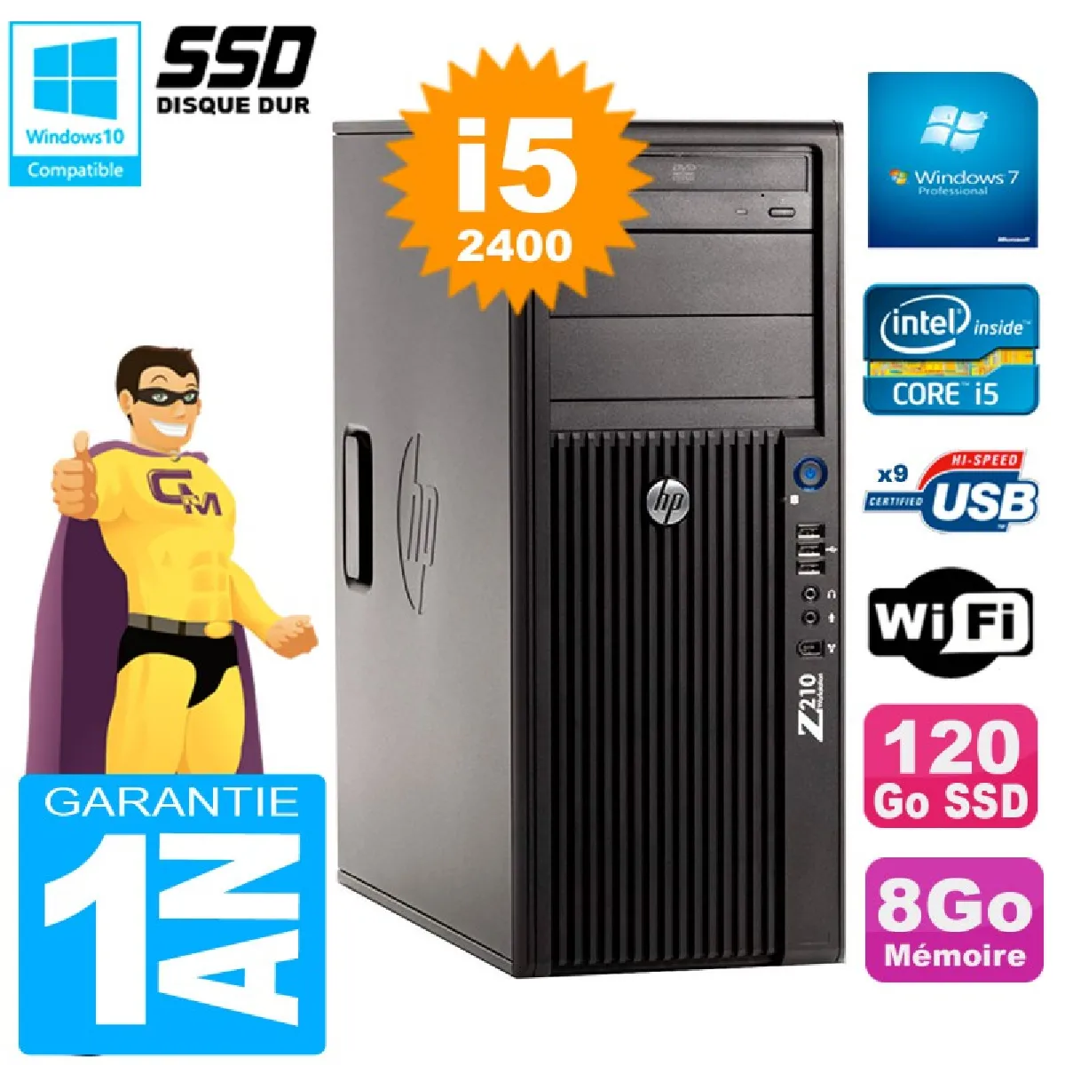 HP WorkStation Z210 MT État correct - 334,95 € HP WorkStation Z210 MT État correct Hewlett-Packard reconditionné disponible sur Rue du Commerce Seconde Vie