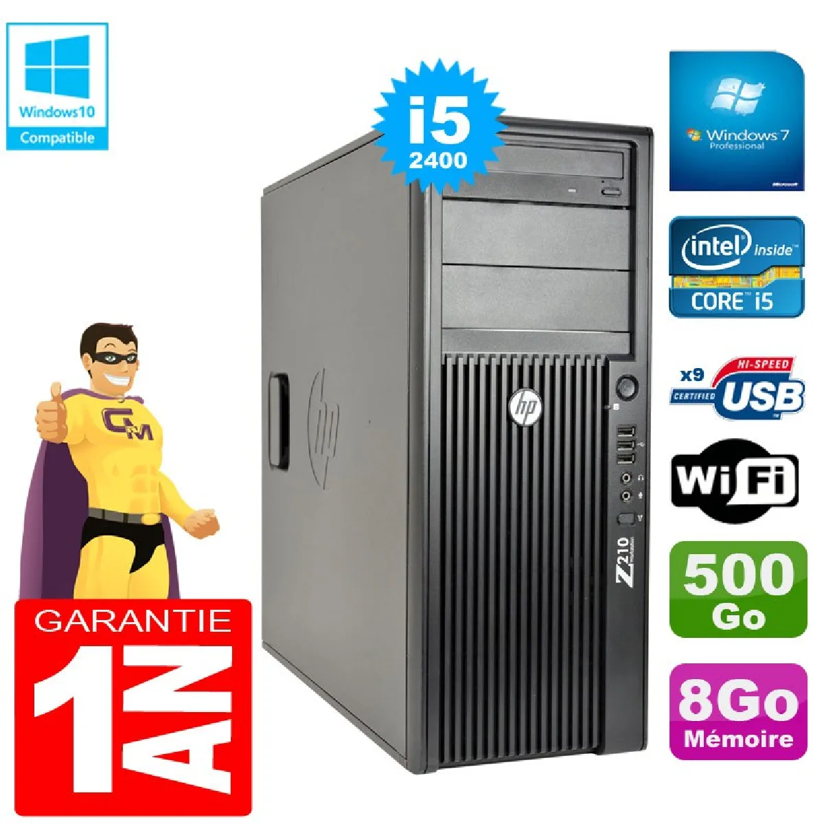 HP WorkStation Z210 MT État correct - 344,95 € HP WorkStation Z210 MT État correct Hewlett-Packard reconditionné disponible sur Rue du Commerce Seconde Vie
