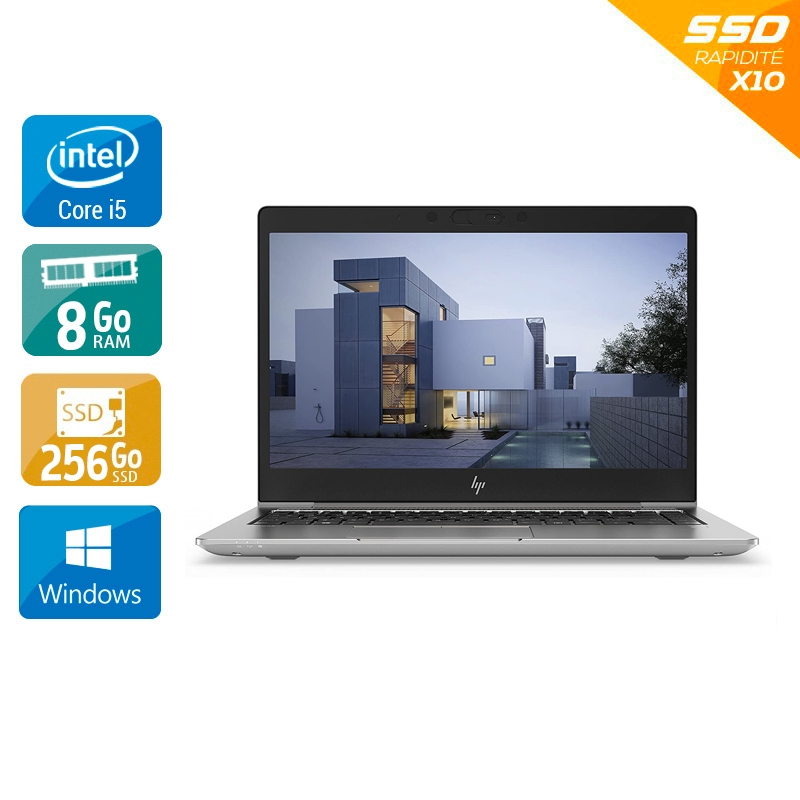 HP ZBook 14u G5 14'' i5 Gen 7 - 8Go RAM 256Go SSD Windows 10 État correctOccasion certifiée reconditionnée Bon état reconditionné disponible sur Kiatoo