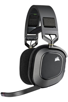 HS80 RGB WIRELESSCasque gaming premium avec audio spatial, carbone Bon état - 145,77 € HS80 RGB WIRELESSCasque gaming premium avec audio spatial, carbone Bon état Corsair reconditionné disponible sur Darty