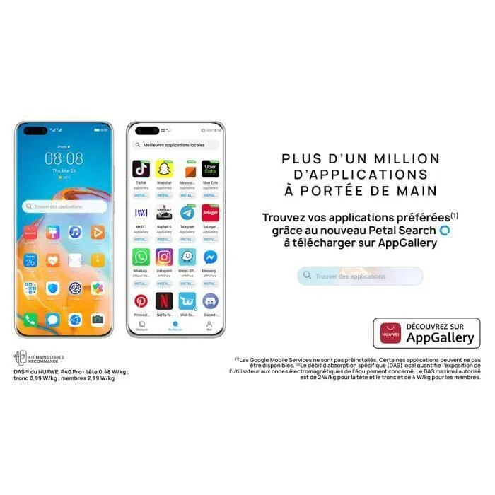 HUAWEI P40 Lite 5G Space Silver 128 Go (Services Google non intégrés) - Reconditionné - Etat correct Reconditionné - 97,48 € HUAWEI P40 Lite 5G Space Silver 128 Go (Services Google non intégrés) - Reconditionné - Etat correct Reconditionné Huawei reconditionné disponible sur Cdiscount Seconde Vie