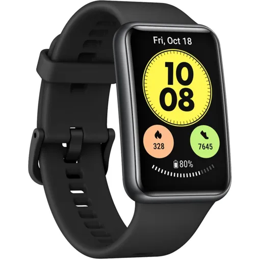 Huawei Watch Fit new - Noir - montre intelligente avec bracelet - silicone - noir - taille du poignet : 130-210 mm - affichage 1.64" - 4 Go - Bluetooth - 21 g Bon état reconditionné disponible sur Rakuten