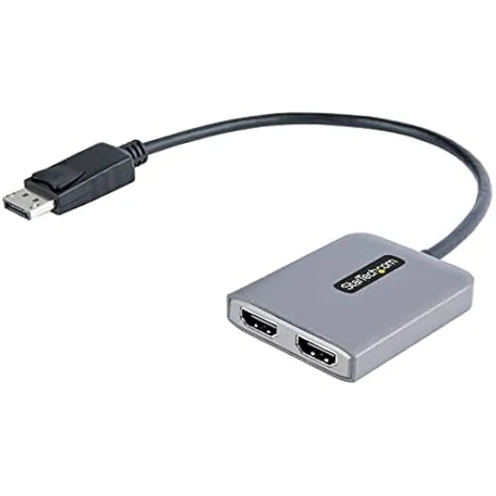 Hub DisplayPort HDMI Double - StarTech.com - Convertisseur DisplayPort Mâle vers HDMI - Noir Reconditionné - 36,34 € Hub DisplayPort HDMI Double - StarTech.com - Convertisseur DisplayPort Mâle vers HDMI - Noir Reconditionné StarTech.com reconditionné disponible sur Cdiscount Seconde Vie | Dero
