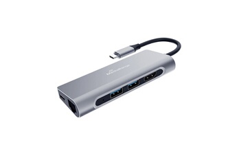 Hub USB-C 7-en-1 HDMI 4K USB 3.0 RJ45 SD/MicroSD Gris Bon état reconditionné disponible sur Darty