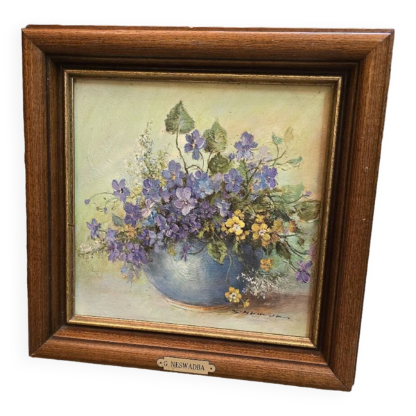 Huile de toile bouquet Bon état reconditionné (offre indisponible)