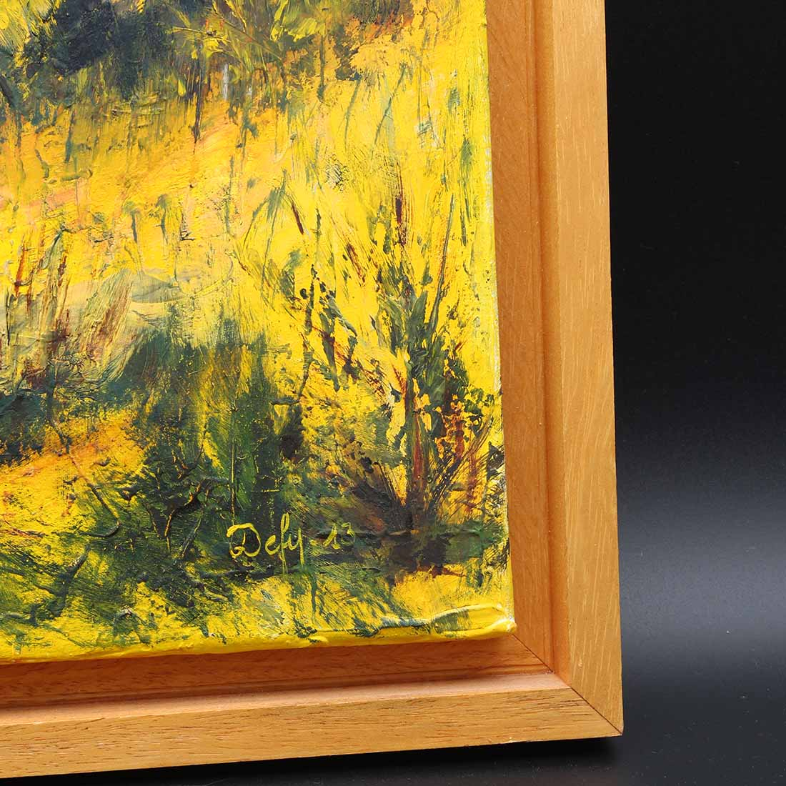 Voir photo 4 de Huile sur toile "les sentinelles de la garrigue" Huile sur toile "les sentinelles de la garrigue" Bon état reconditionné photo 4