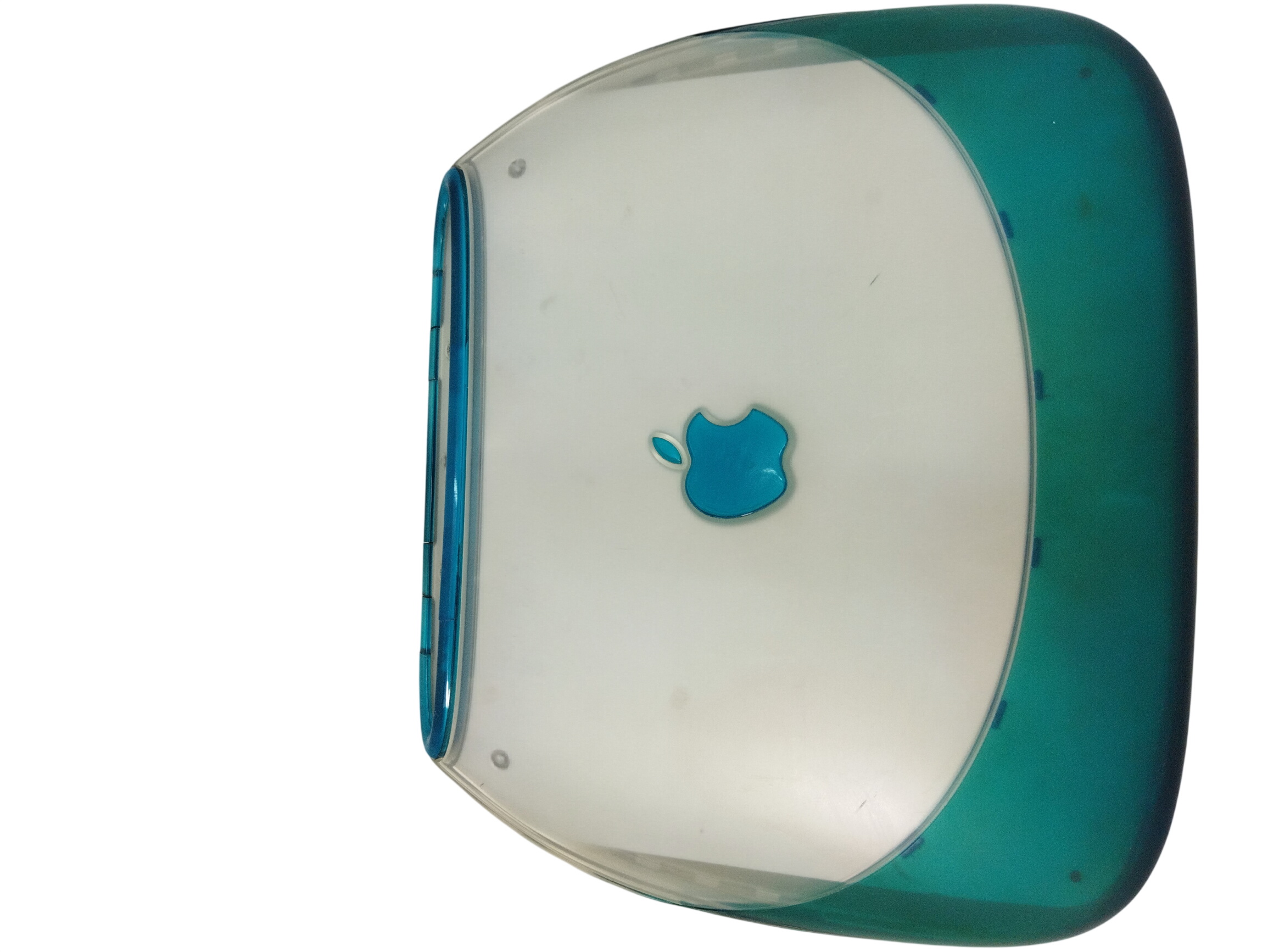 Acheter IBook G3 Clamshell Blueberry vinatge (Non testé et pas de chargeur) État correct - 145,00 € | Dero IBook G3 Clamshell Blueberry vinatge (Non testé et pas de chargeur) État correct reconditionné disponible sur Label Emmaüs | Dero