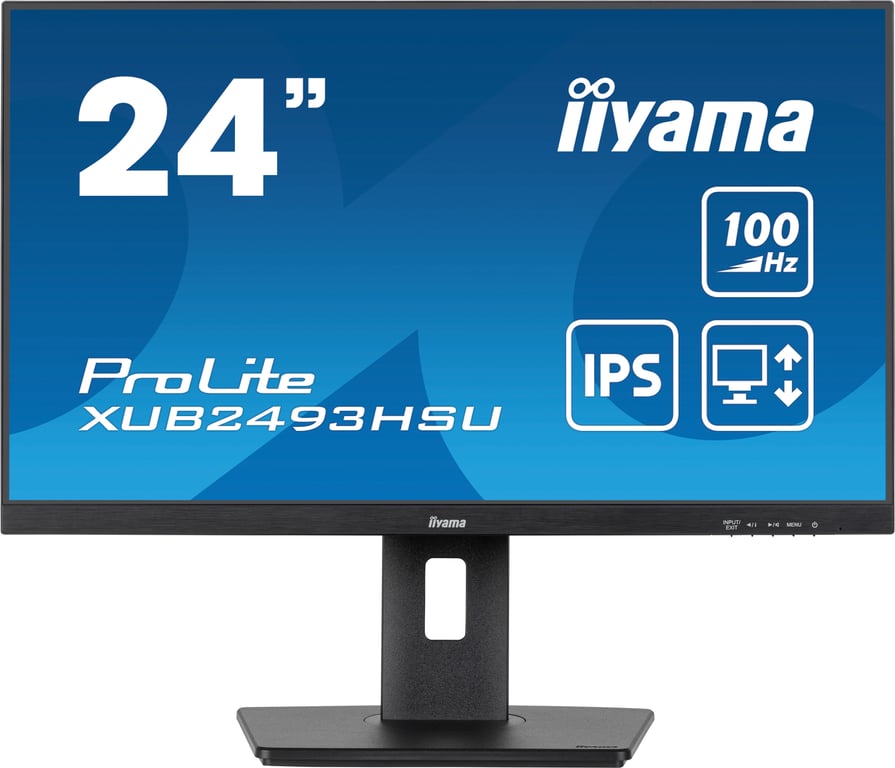 iiyama ProLite XUB2493HSU-B6 écran plat de PC 60,5 cm (23.8 ) 1920 x 1080 pixels Full HD LED Noir - Excellent état Parfait état Iiyama reconditionné disponible sur Pixmania
