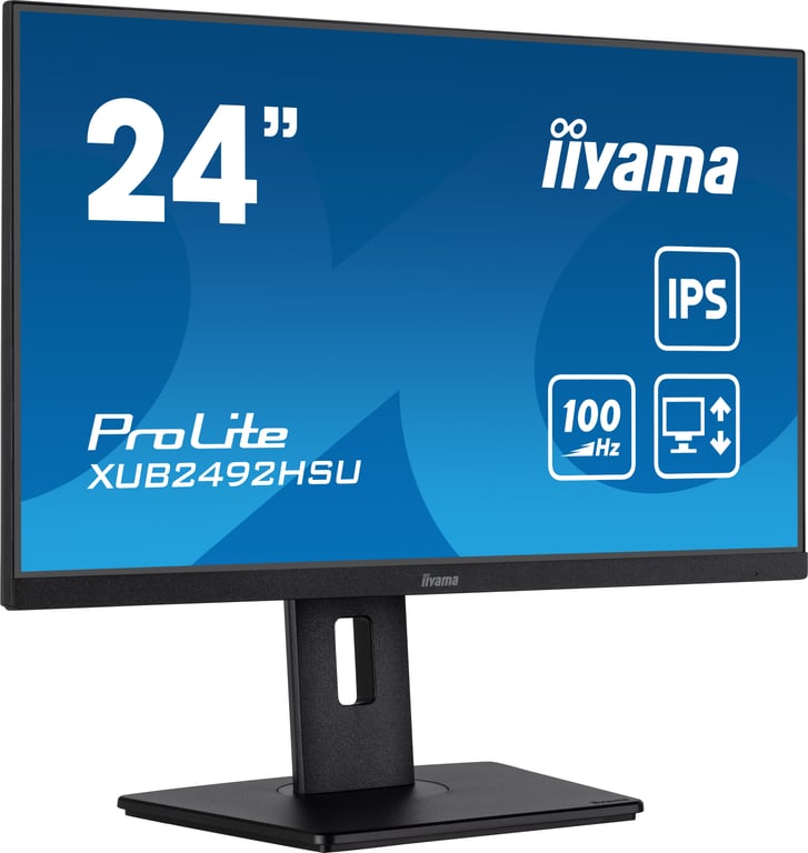 iiyama XUB2492HSU-B6 écran plat de PC 60,5 cm (23.8 ) 1920 x 1080 pixels Full HD LED Noir - Excellent état Parfait état Iiyama reconditionné disponible sur Pixmania