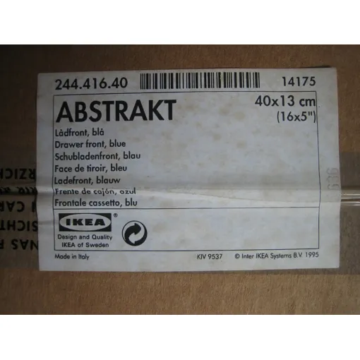 Ikea Abstrakt lot de trois faces de tiroir couleur bleu 40 x 13 cm Bon état reconditionné disponible sur Rakuten