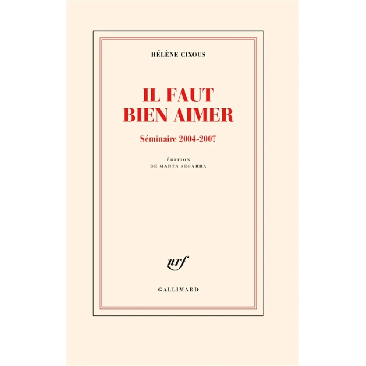 Acheter Il faut bien aimer : séminaire 2004-2007 État correct - 26,61 € Il faut bien aimer : séminaire 2004-2007 État correct N/A (Il ne s'agit pas d'une marque reconditionné disponible sur Rue du Commerce Seconde Vie