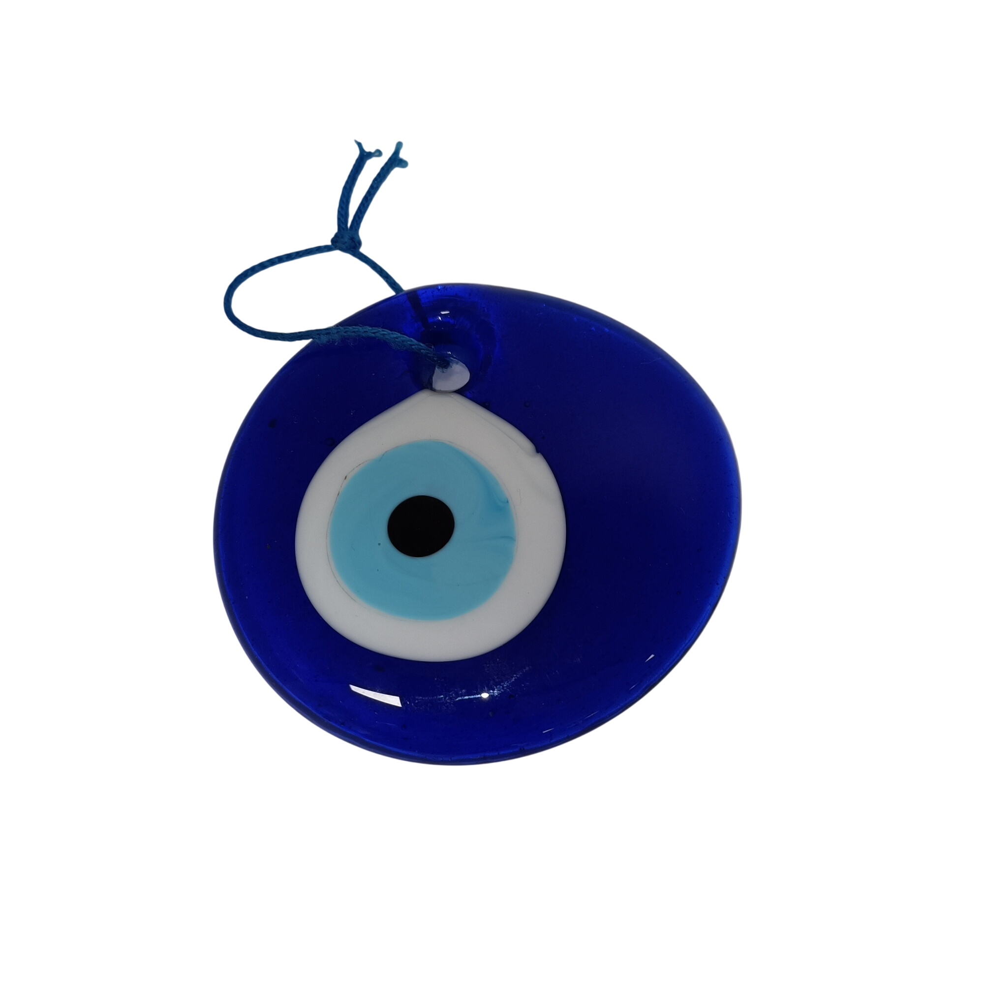 Acheter Œil Nazar Boncuk en verre bleu à suspendre - Décoration murale 8 cm Très bon état - 10,00 € Œil Nazar Boncuk en verre bleu à suspendre - Décoration murale 8 cm Très bon état reconditionné disponible sur Label Emmaüs