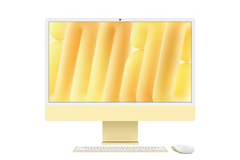 iMac 24" 2024 M4 4,4 Ghz 16 Go 256 Go SSD Jaune Très bon état Apple reconditionné disponible sur Darty