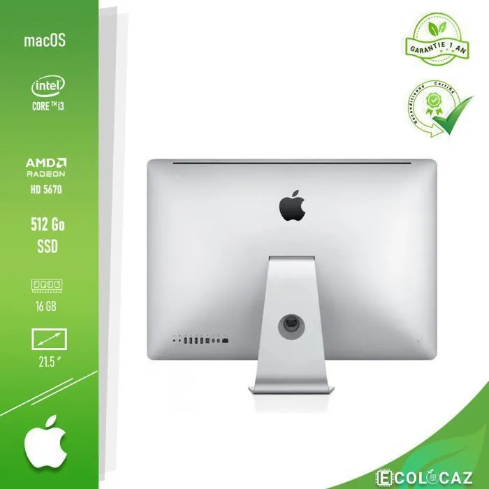 iMAC A1311 emc 2389 - 21.5 - Intel core i3-550 - 256Go SSD - AMD Radeon HD 4670 refurbished - 299,00 € iMAC A1311 emc 2389 - 21.5 - Intel core i3-550 - 256Go SSD - AMD Radeon HD 4670 refurbished reconditionné disponible sur Cdiscount Seconde Vie