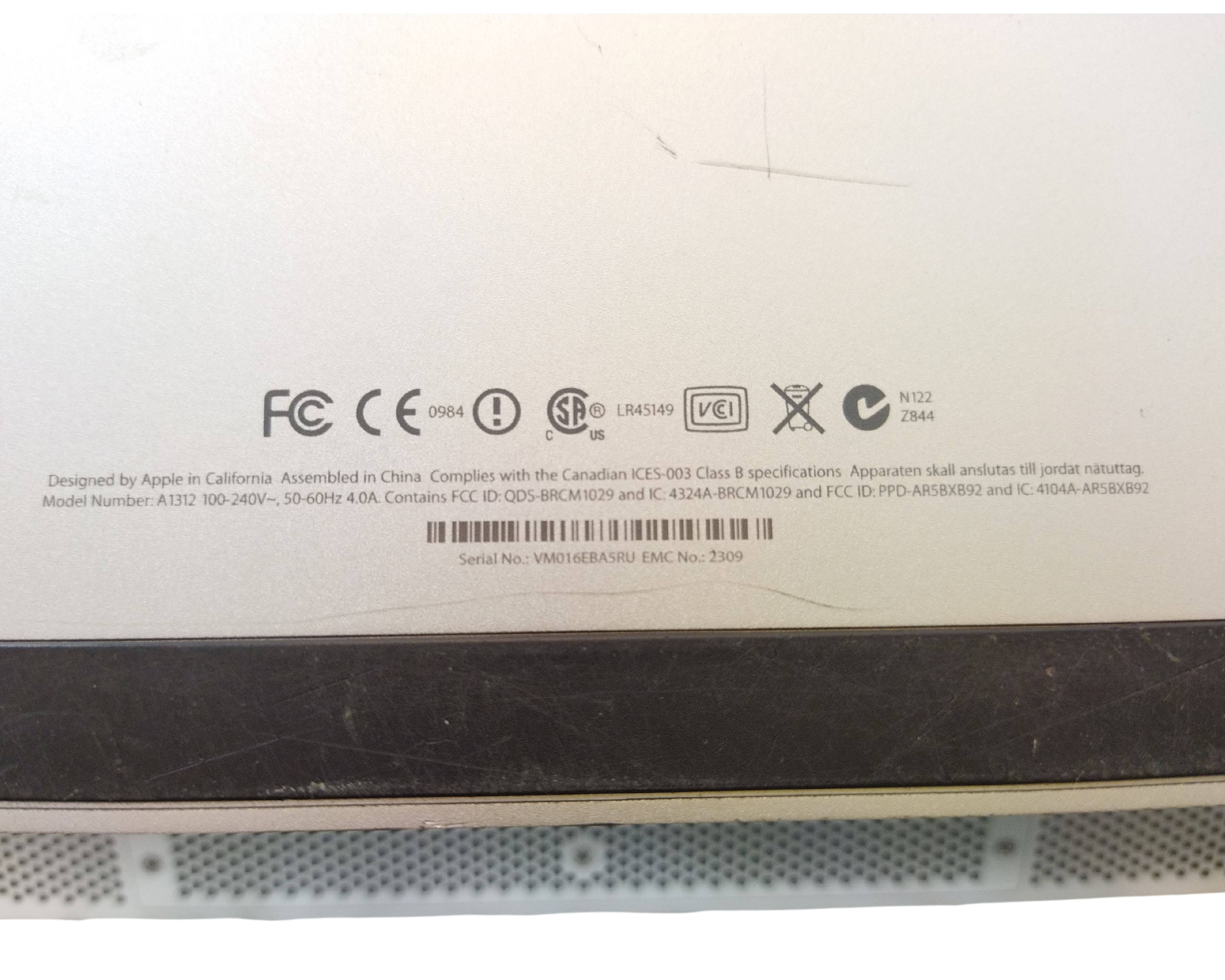 Voir photo 4 de iMac A1312 27"pour pièces , nappe cassée iMac A1312 27"pour pièces , nappe cassée Très bon état reconditionné photo 4