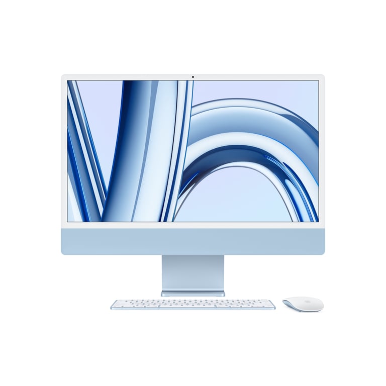 iMac Apple M3 59,7 cm (23.5 ) 4480 x 2520 pixels 8 Go 256 Go SSD PC All-in-One macOS Sonoma Wi-Fi 6E (802.11ax), Bleu - Excellent état Parfait état Apple reconditionné disponible sur Pixmania | Dero
