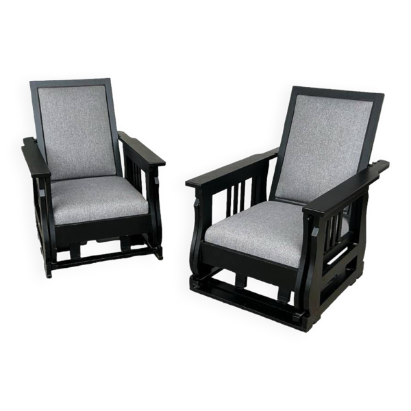Importante Paire De Fauteuils à Bascule Laqué Noir Circa 1920 - 30 Bon état - alternatives disponibles sur Dero Importante Paire De Fauteuils à Bascule Laqué Noir Circa 1920 - 30 Bon état reconditionné (offre indisponible)