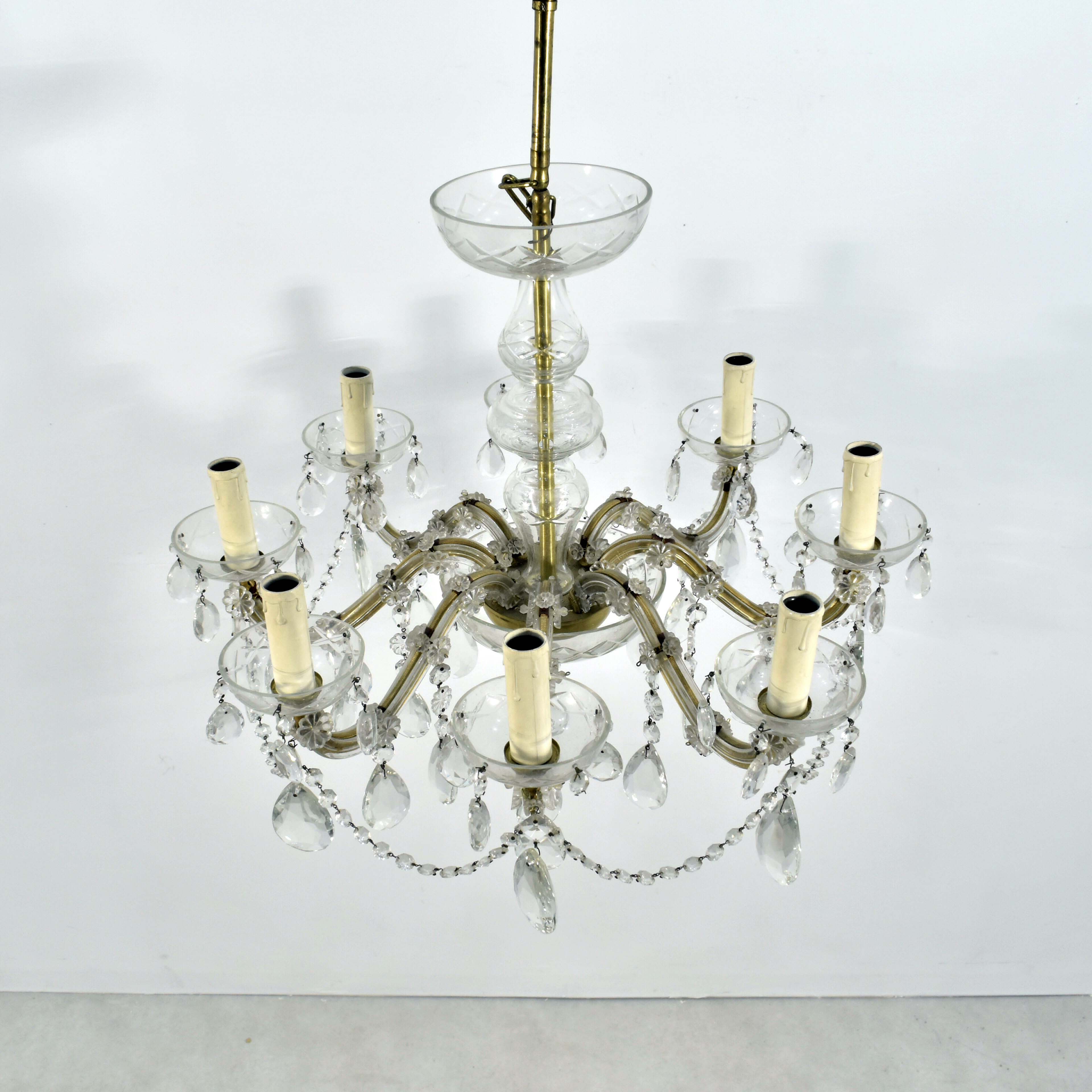 Voir photo 2 de Imposant Lustre de Luxe - Cristal de Bohême - Glassexport® Imposant Lustre de Luxe - Cristal de Bohême - Glassexport® Bon état reconditionné photo 2
