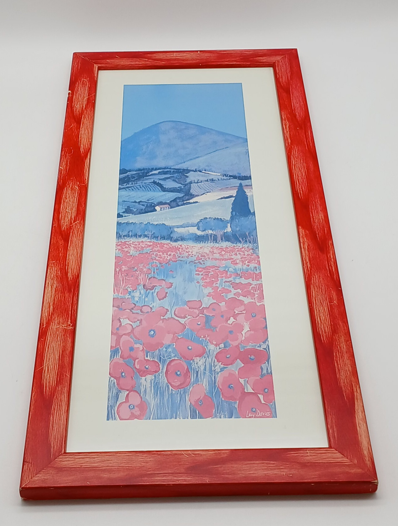 Voir photo 2 de Impression encadrée par L. Davies - Champs de coquelicots-Paysage Impression encadrée par L. Davies - Champs de coquelicots-Paysage reconditionné photo 2