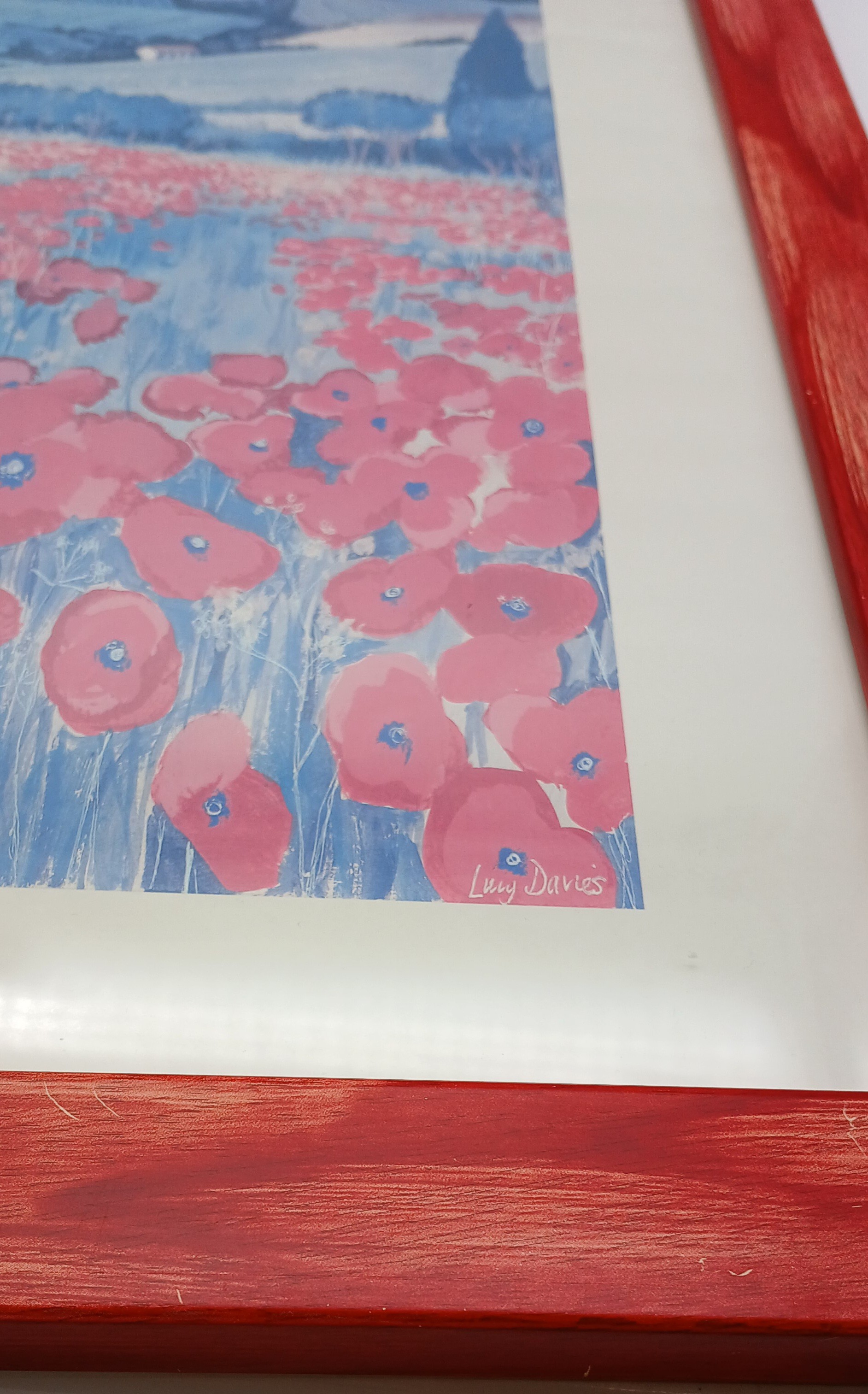 Voir photo 5 de Impression encadrée par L. Davies - Champs de coquelicots-Paysage Impression encadrée par L. Davies - Champs de coquelicots-Paysage reconditionné photo 5