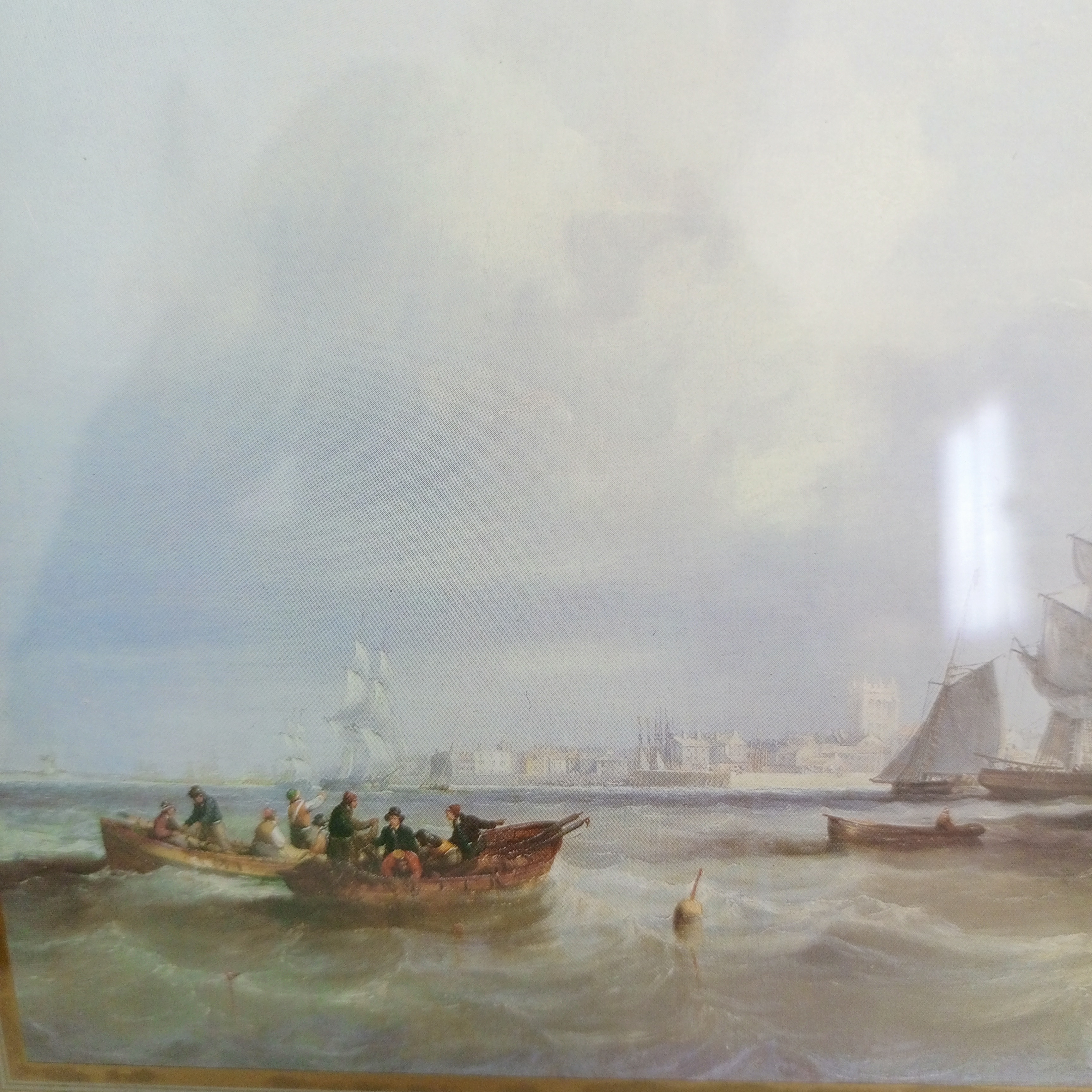 Voir photo 5 de Impression Murale Bateaux et Pirogues en Mer par John Wilson 1800 _1868 Impression Murale Bateaux et Pirogues en Mer par John Wilson 1800 _1868 État correct reconditionné photo 5
