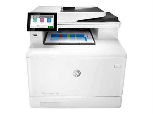 Imprimante laser multifonction HP LaserJet Enterprise MFP M480f Couleur Jusqu'à 27 ppm 300 feuilles Blanc État correct N/A reconditionné disponible sur Fnac