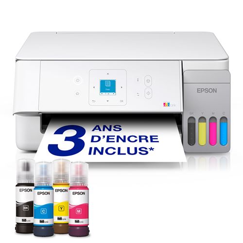 Imprimante multifonctions Epson EcoTank ET-2926 Blanc État correct reconditionné disponible sur Fnac