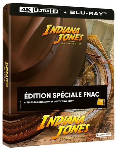 Indiana Jones et le Cadran de la Destinée Édition Collector Limitée Spéciale Fnac SteelBook® Blu-ray 4K Ultra HD État correct reconditionné disponible sur Fnac