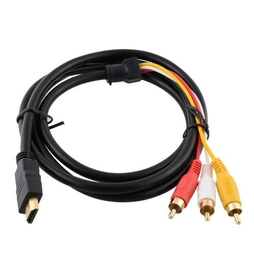 INECK® câble HDMI vers RCA, HDMI mâle vers 3RCA AV composite mâle M/M connecteur câble adaptateur Cordon émetteur (pas de fonction de conversion de signal) – Transmission à partir de HDMI vers RCA - 1,5 m/1.5 m Noir État correct N/A reconditionné disponible sur Fnac